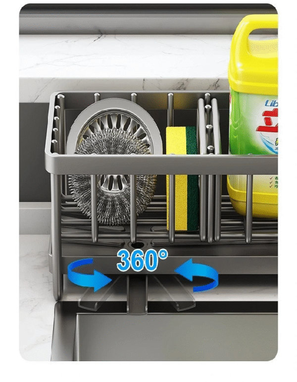 Slanted drain storage rack with rod - Image 2