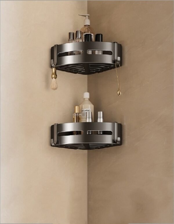 Space aluminum gun gray towel rack -5-piece set (Excellent quality) - Image 7