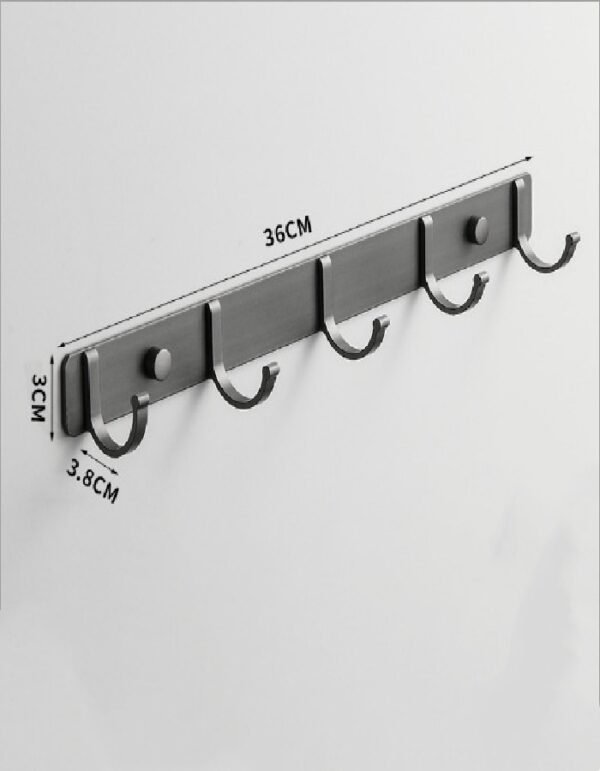 Space aluminum gun gray towel rack -5-piece set (Excellent quality) - Image 9