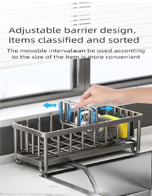 Slanted drain storage rack with rod - Image 8