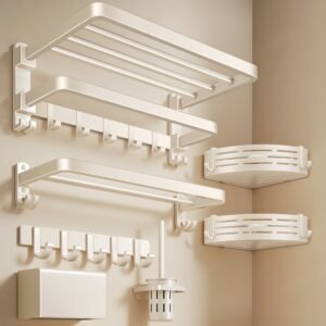 Space aluminum towel rack - five piece set (Excellent quality)