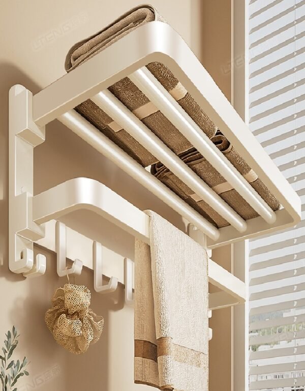 Space aluminum towel rack - five piece set (Excellent quality) - Image 9