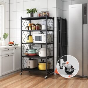 Foldable storage rack - four layers