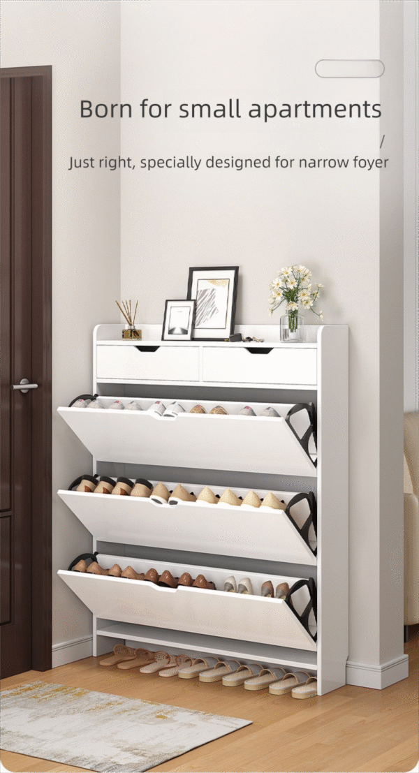 Tipping bucket shoe cabinet - Image 5