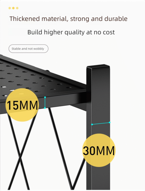 Foldable storage rack - four layers - Image 5